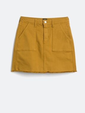 Just Black Revere Raw Hem Denim Skirt